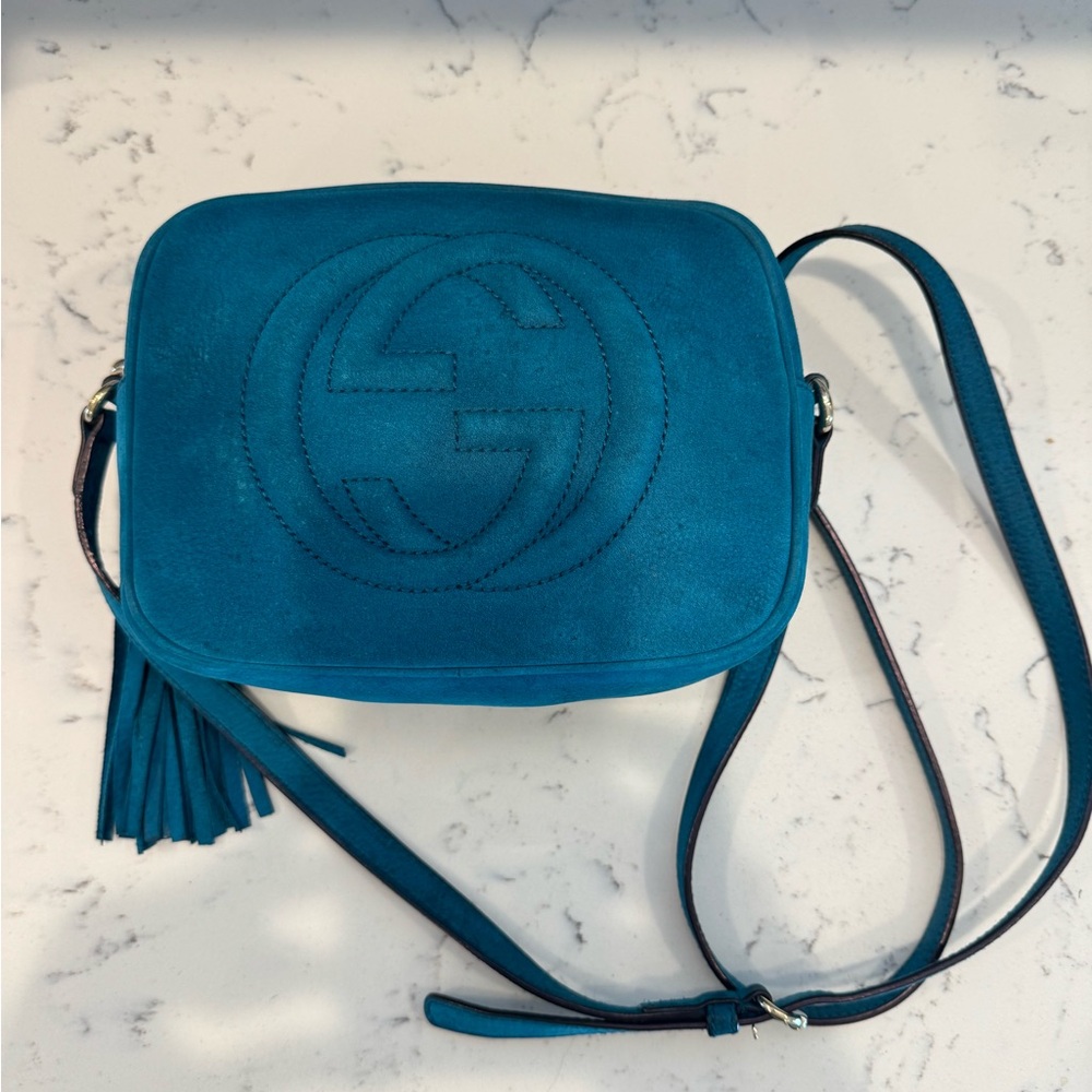 Gucci Blue Crossbody Bag w/CoA